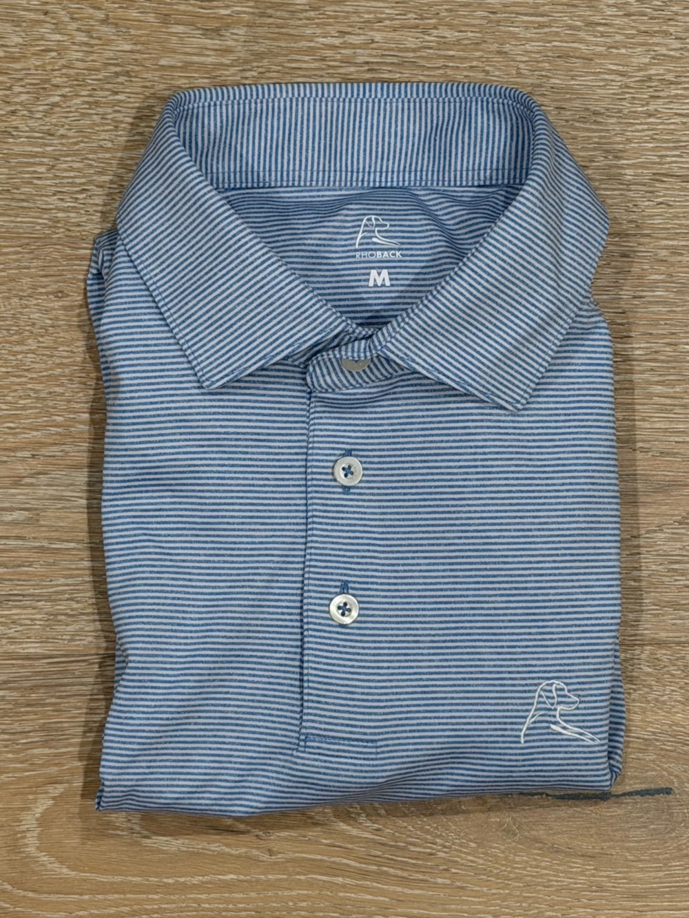 Rhoback Polo Shirt - Blue Whaler Stripe